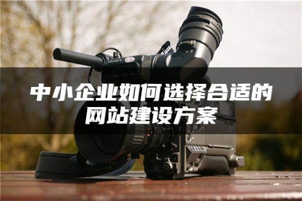 中小企业如何选择合适的网站建设方案